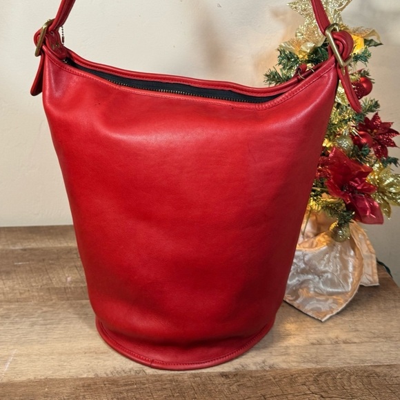 ❤️SOLD❤️Vintage Coach Red Duffle Sac 9085 - Picture 4 of 12